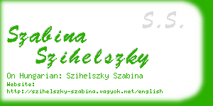 szabina szihelszky business card